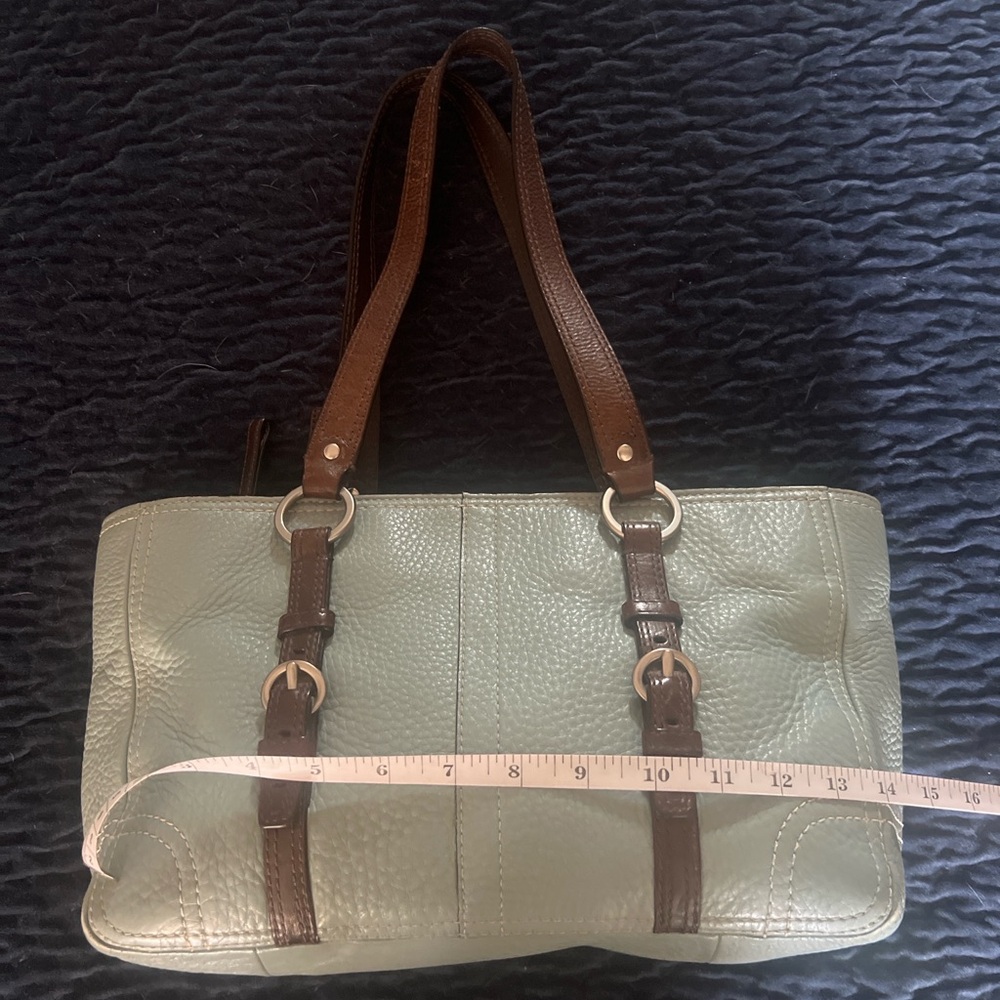 Coach Ashley Leather Shoulder Tote Brown Style 12339